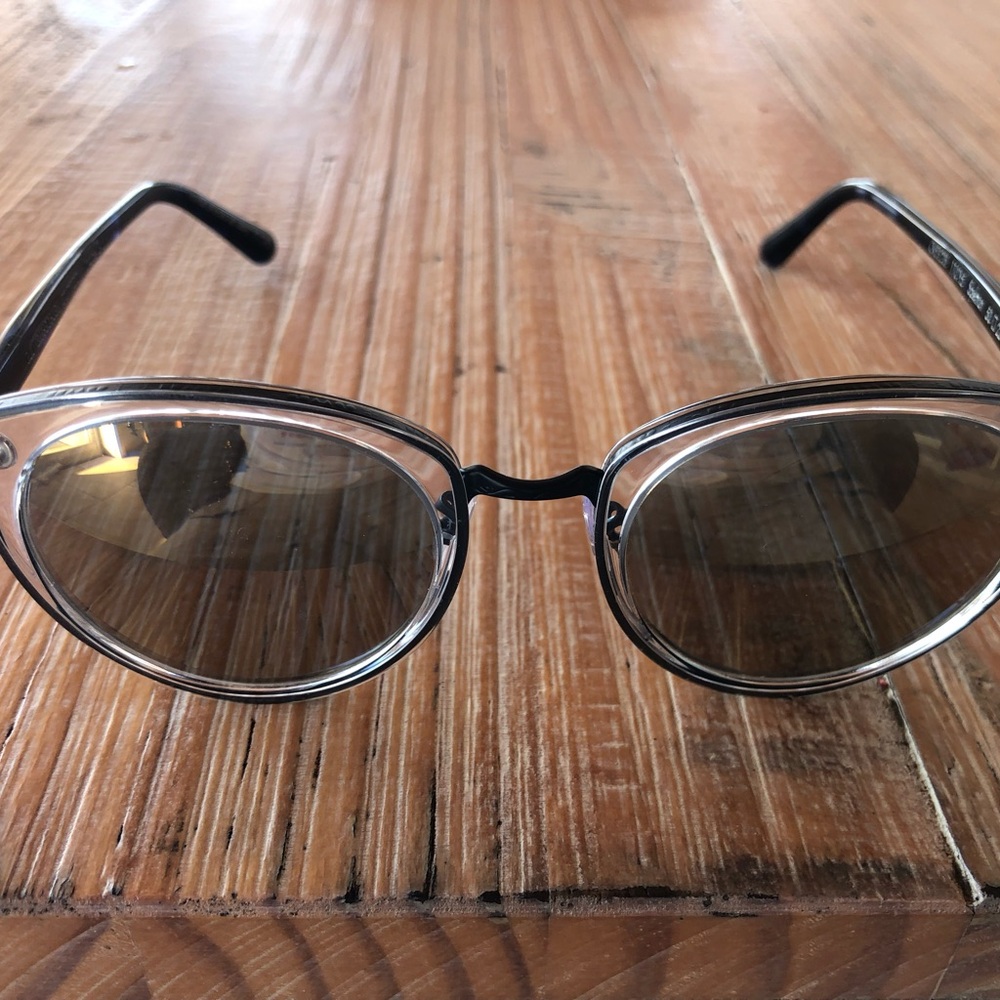 Oliver Peoples Black and Silver Sunglasses